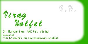 virag wolfel business card